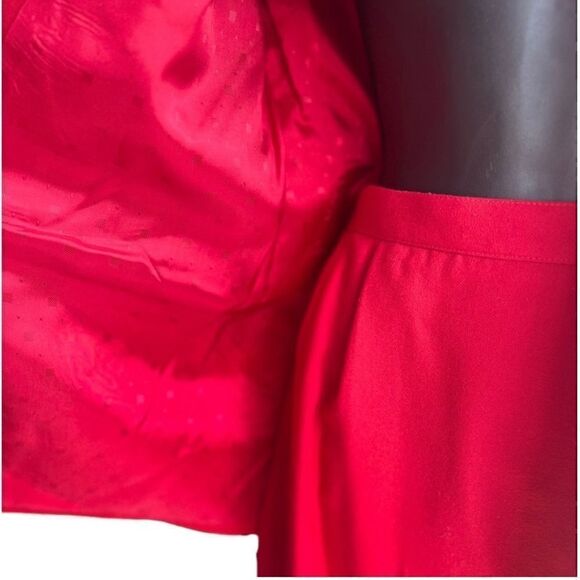 VTG | Talbots | Red Blazer and Skirt Suit 2 Piece - Picture 7 of 16